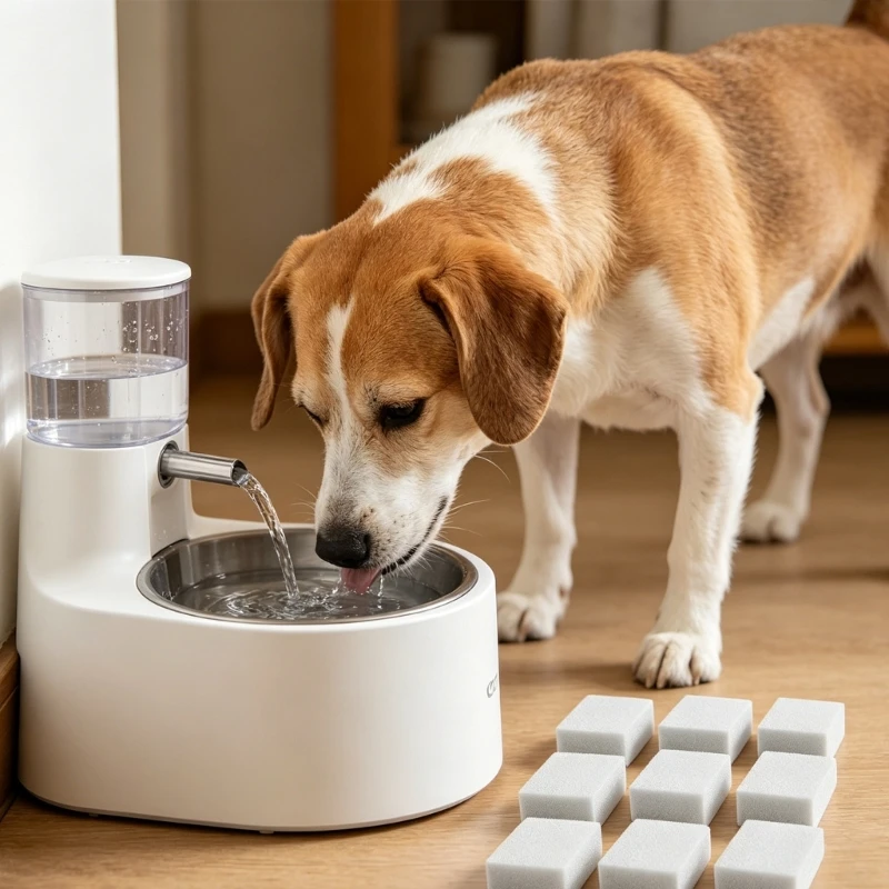 12Pcs Replacement Filter Kitten Dog Drinking Fountain Replaced Filter for 64Oz/2L Pet Water Fountain Dispenser Accessories