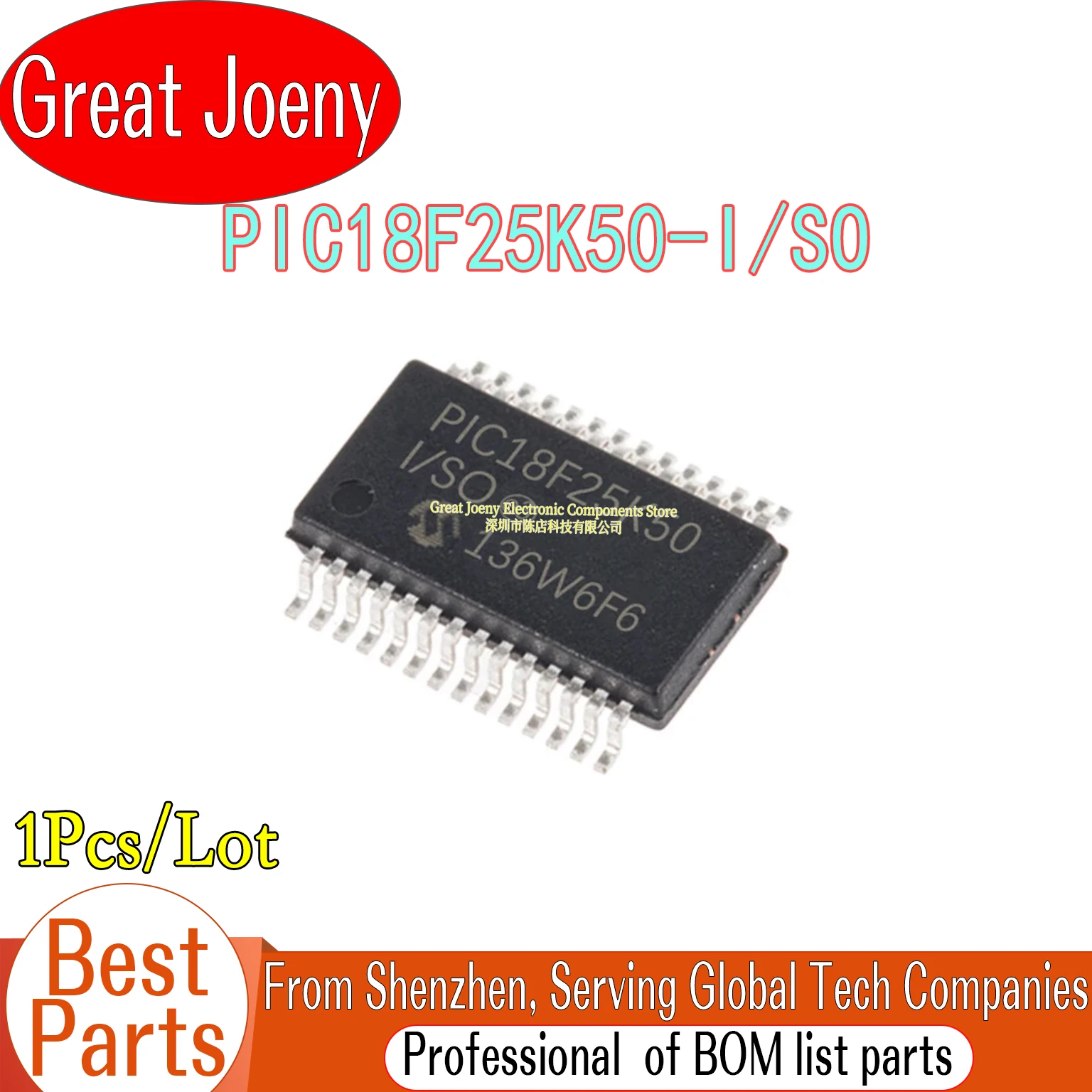 

100% New Original PIC18F25K50 PIC18F25K50-I/SO IC MCU Chipset SOP-28