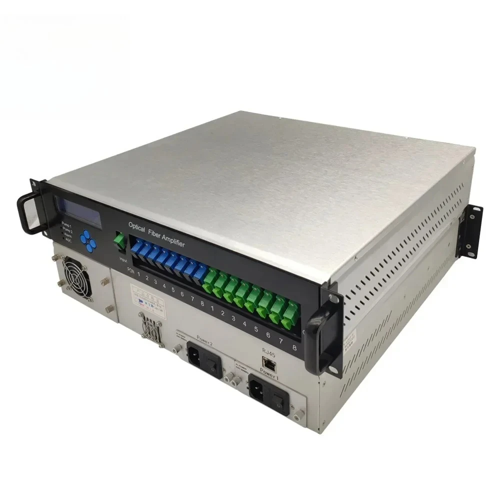 Factory Sell Warranty 3 Years -3 To 10dbm Input 1550Nm Catv Optic Fiber Ftth Wdm 8 Port 23 Dbm Edfa Cable TV Optical Amplifier