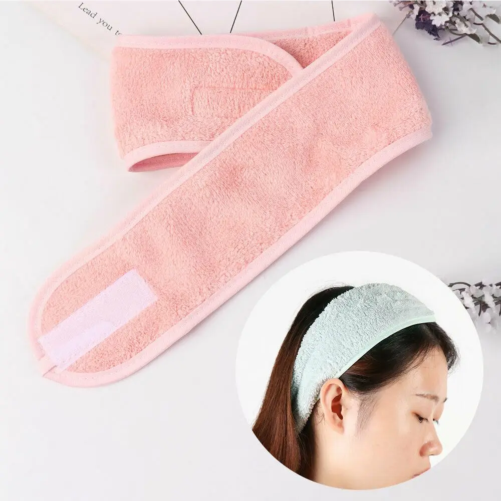 

Wash Women Headbands Makeup Adjustable Facial Caps Shower Head Band Hairband Tiara Turban Turban