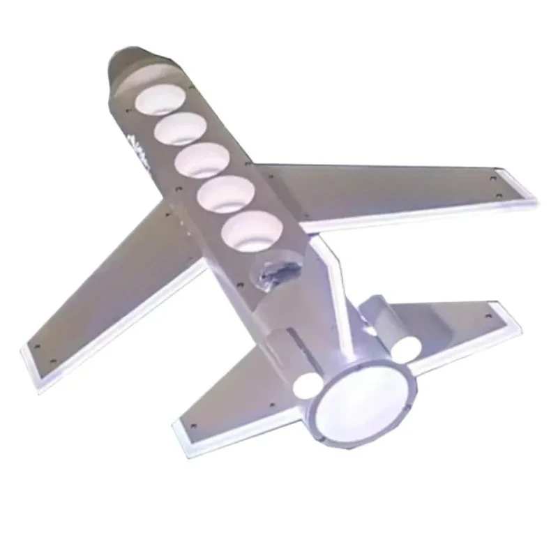 LED Aircraft Shape Champagne Bottle Display Stand Color Changing Wine Cabinet Demonstrator for Home Bar Decoration
