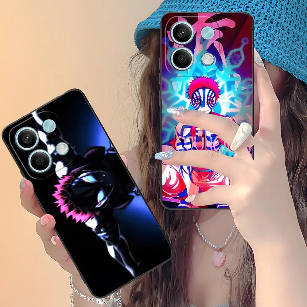 

Чехол для телефона Demon Slayer Akaza для Xiaomi Redmi Note 14 13 12 11 A5 3 2 1 Pro Plus 4G 5G с цветным принтом, красивый чехол, роскошный