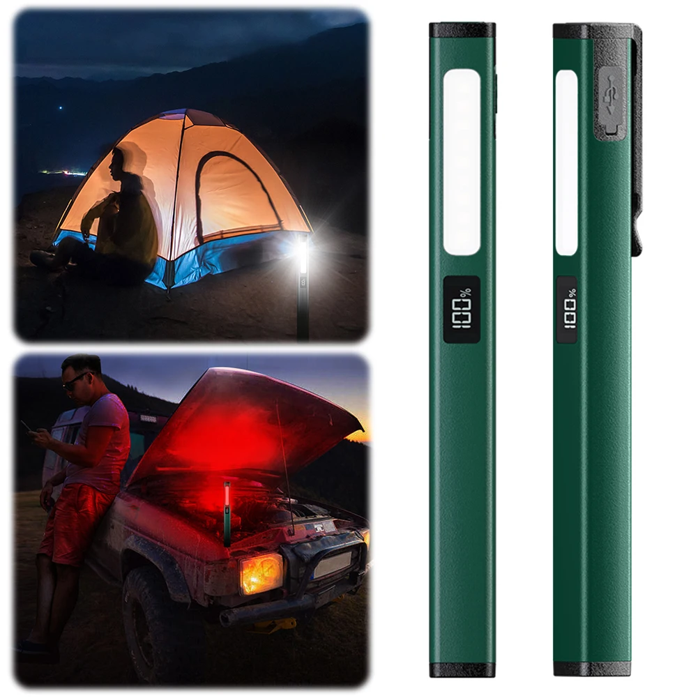 

LED+SMD Medical Handy Pen Light with Pen Clip Medical Pen Pupil Lamp Waterproof Pocket Penlight Torch 400mAh for Nursing Student