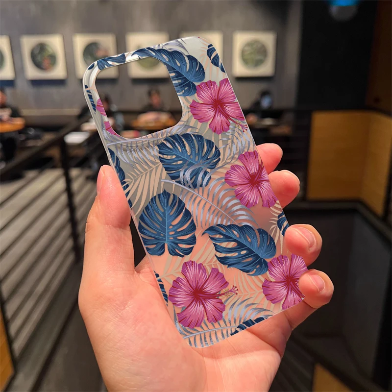 Fcicicase واضح لينة سيليكون جراب هاتف آيفون X XR XS ماكس 12 Mini 11 12 Pro Max 8 7 Plus 6 6S SE 2022 يترك غطاء زهرة