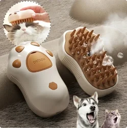 Dog Cat Steamy Brush Steam Brush Electric Sprayer for Massage Pet Grooming tool Shedding 3 in 1 Electric Sprays Massage Combs