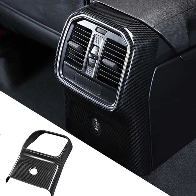 

Dry Carbon Fiber Car Rear Air Conditioner Vent Outlet Cover Accessories For Porsche Macan 2014-2022