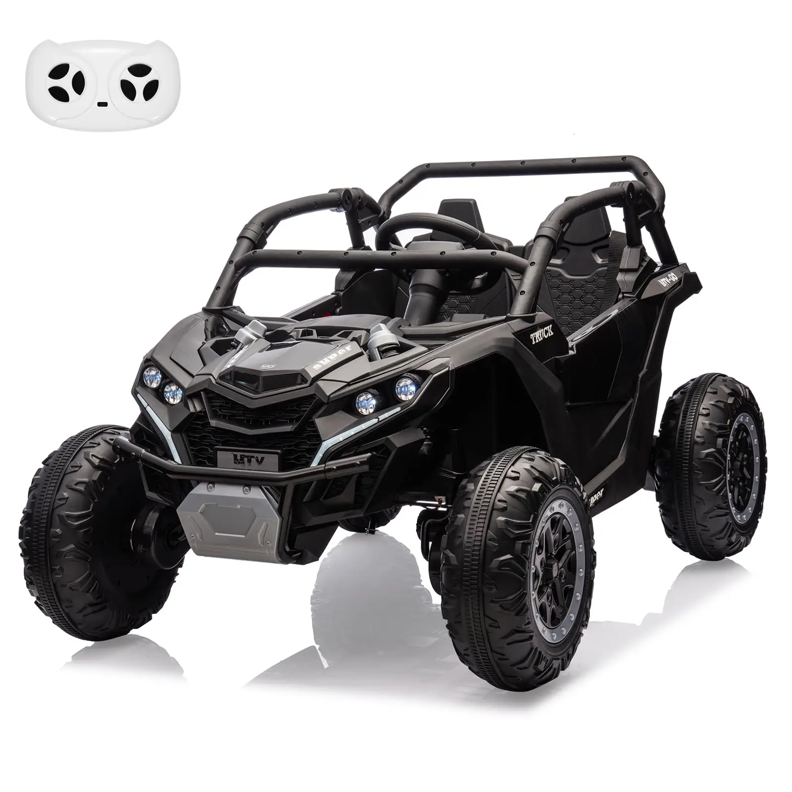 

Детский электромобиль 24V, 2-местный, 4WD, 3 скорости, внедорожный UTV с пультом управления, светом и музыкой для мальчиков и девочек