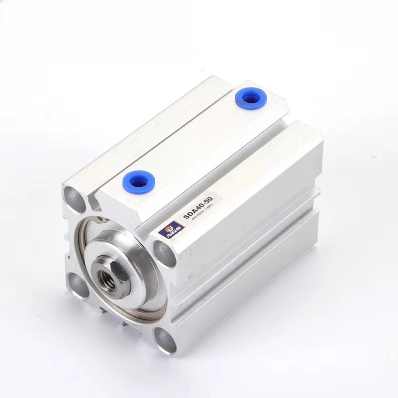 SDA Compact Double-Acting Aluminum Pneumatic Air Cylinder 100mm Stroke SDA12/16/20/25/32/40/50/63/80-5/30/50X15X20X25B