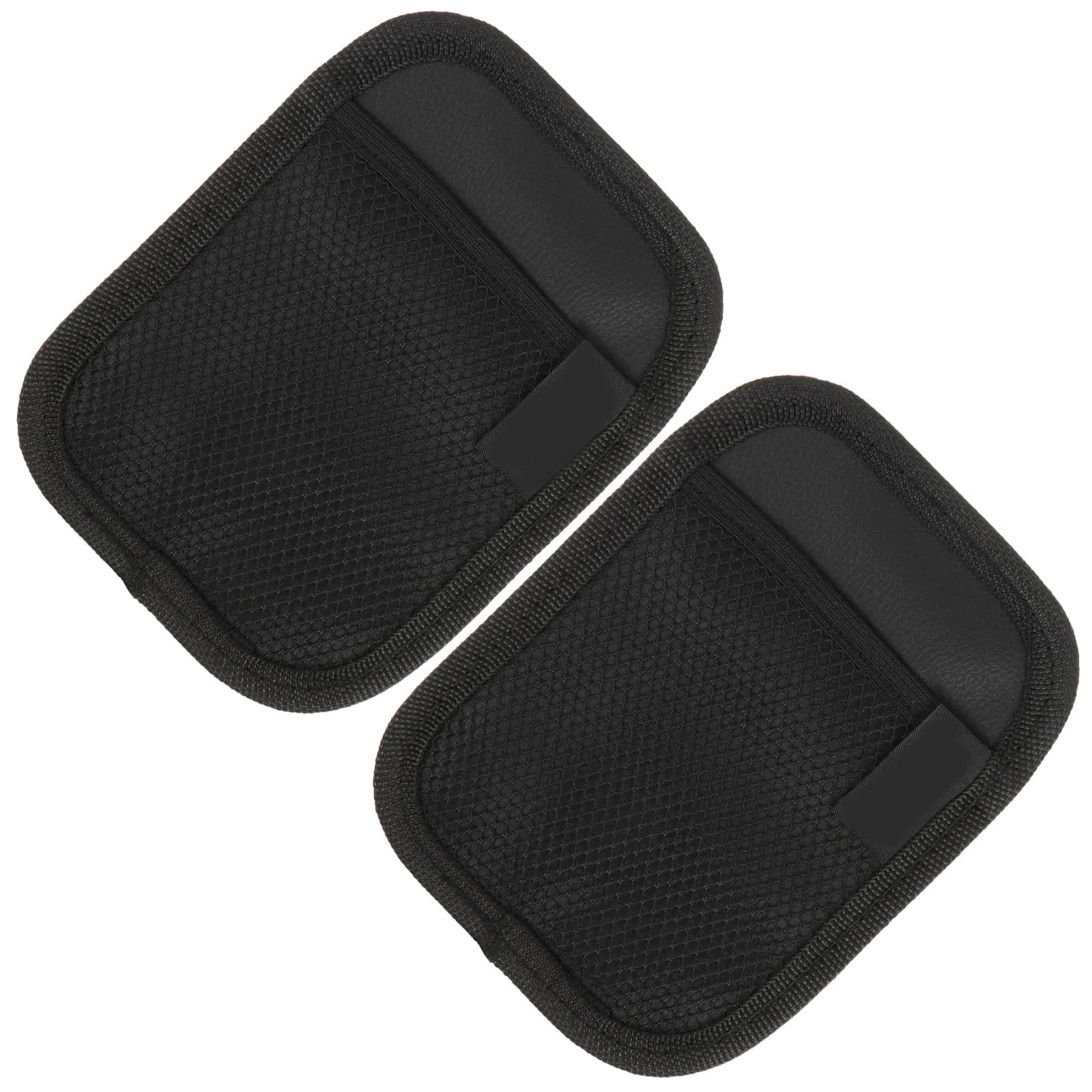 

2Pcs Car Phone Storage Bags Oxford Cloth Microfiber Sticky Organizer for Card Change Cigarettes Pen Towel