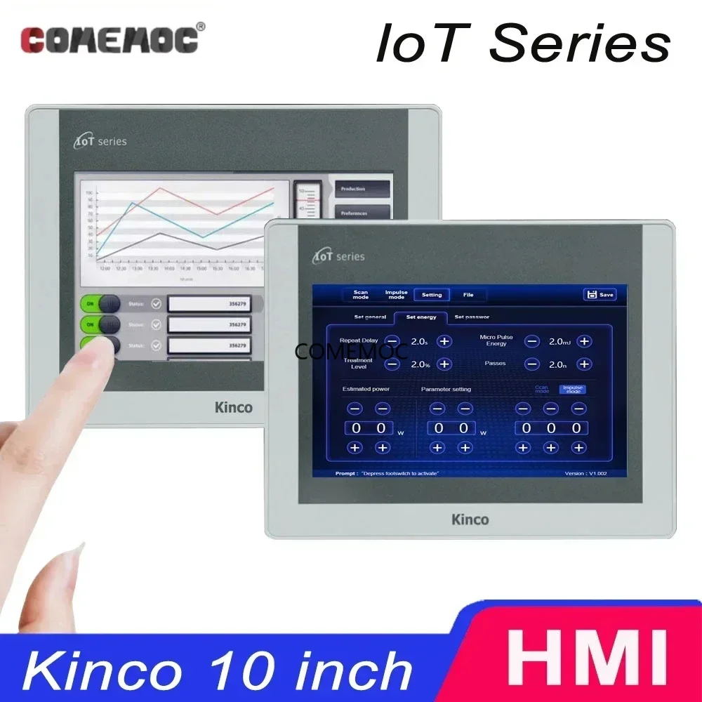 Kinco 10 Inch IoT Series HMI GT100E 4G WIFI GT100E2 with Dual Ethernet 100% Brand New Human Machine Interface Display Screen