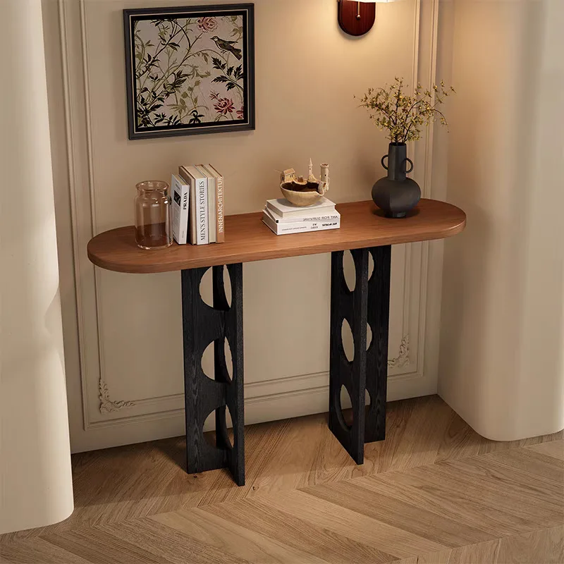 Chinese solid wood hollow entrance modern simple style color matching living room home display table end view table table other