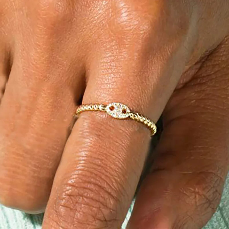 Изысканное кольцо для женщин, модное женское кольцо, золотые пуговицы, украшения, оптовая продажа, подарок R735