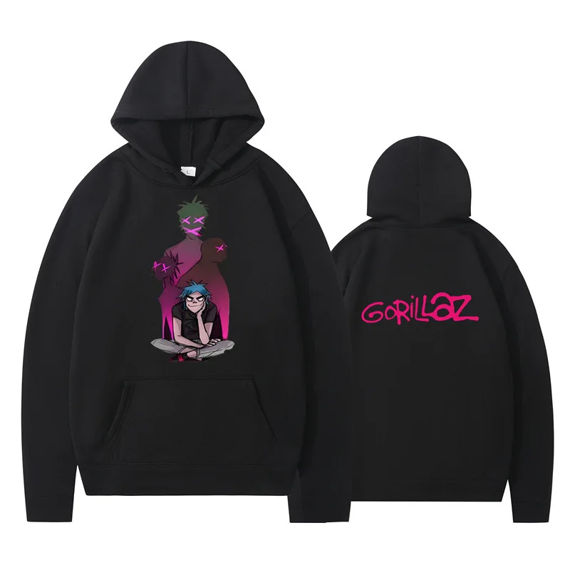 Gorillaz Cracker Island Printed Casual Street Sweatshirt Men\'s and Women\'s Same Cotton High Quality Fashion Loose Men\'s Hoodie