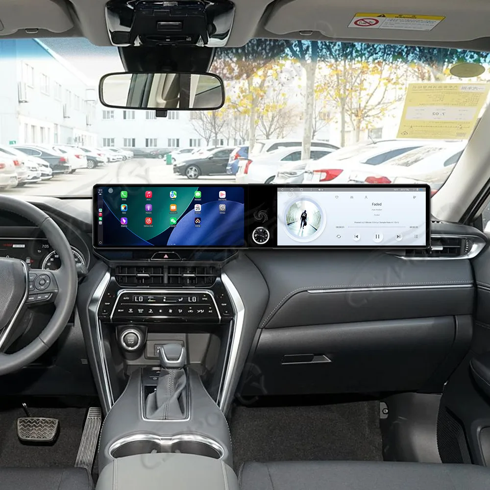 

12.3 Inch Dual Screen Car Radio Android For Toyota Harrier 2021-2024 CarPlay Multimedia Video Player Car GPS Navigation Stereo