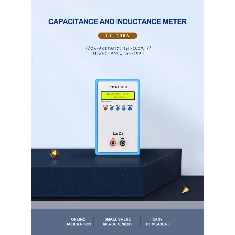 Dispositivo portátil teste multímetro LC-200A para capacitância indutância adequado para ensino aprendizagem