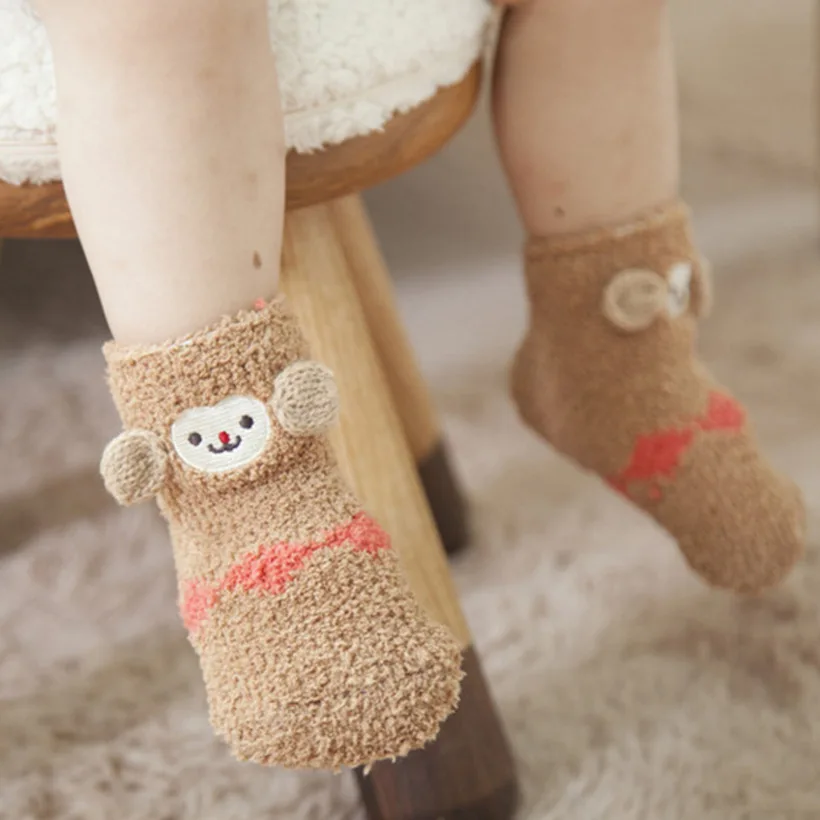 

Cartoon Baby Socks Infant Girls Boys Socks Fleece Newborn Toddler Calcetines New Born Socks Meia Infantil Kids Socks