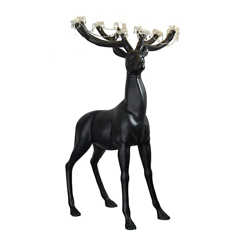 

Italy, designer, sika deer, floor lamp, sculpture, styling, large, hotel, lobby