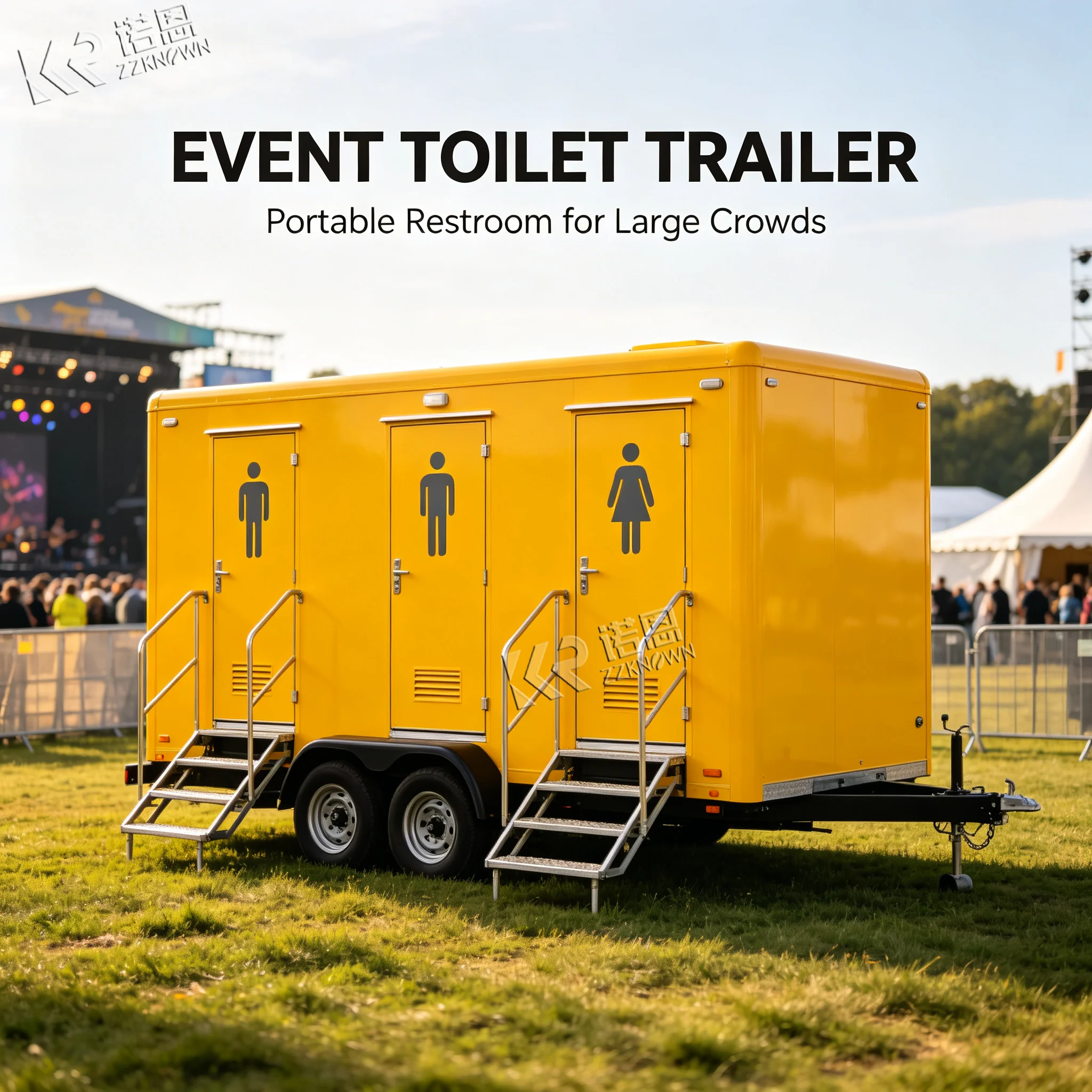Portable Bathroom Trailer Portable Shower Trailer Mobile Toilets with Shower Outdoor Wedding and Park Restroom Supplier