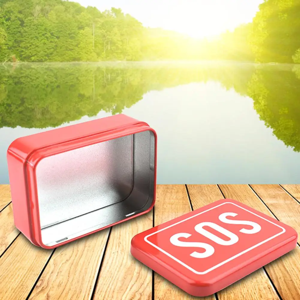 Mini Field Survival Tool Case Portable Iron SOS Tools Receiving Box Practical Durable Hiking Accessory