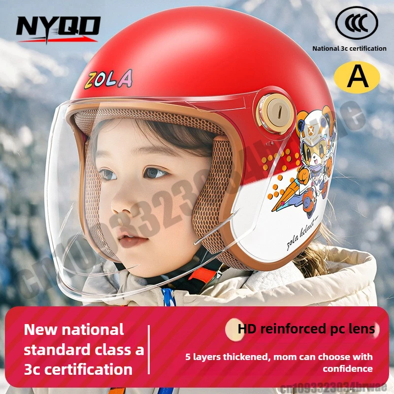 

Детские милые мотоциклетные шлемы с героями мультфильмов на четыре сезона, детский шлем с открытым лицом, электромобиль, велосипедный шлем для детей, мальчиков и девочек