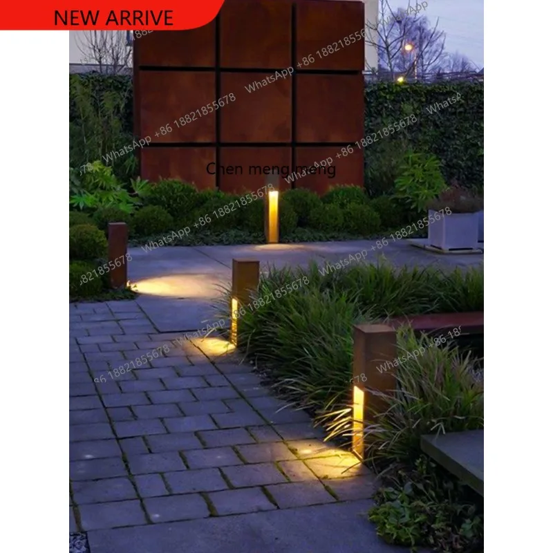 Outdoor lawn garden aisle waterproof grass light garden simulation wood grain courtyard villa landscape light