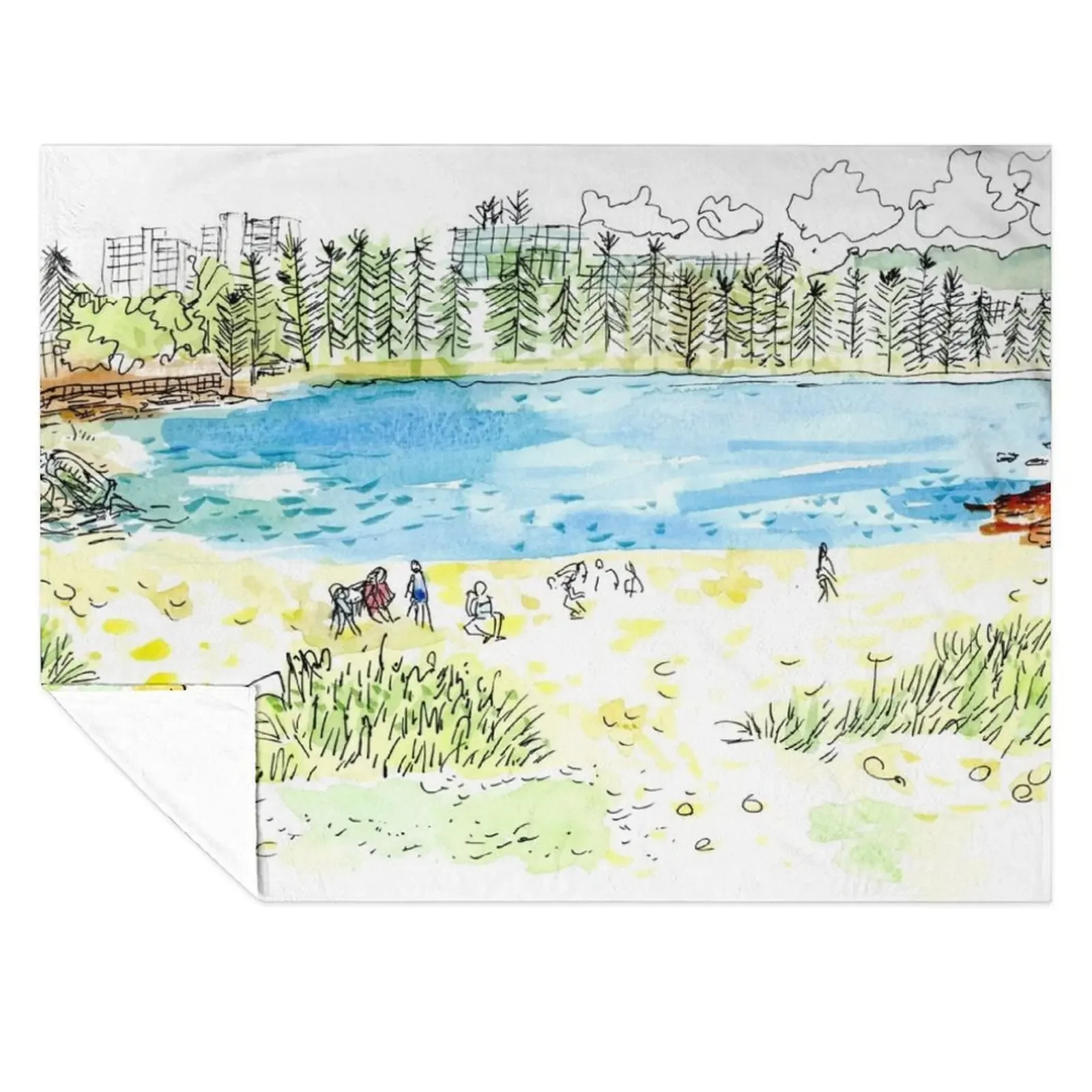 

Shelly Beach - Manly Throw Blanket Luxury Picnic Blankets For Sofas Sleeping Bag Blankets