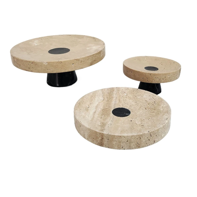 Natural marble tray home decoration, living room model room tray fruit plate decoration