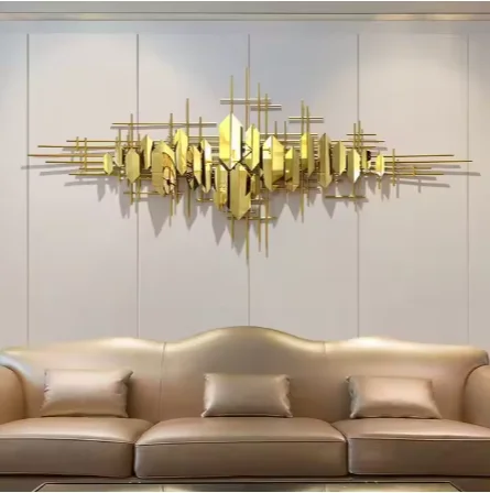 nq-200X64CM New Dropshipping Products Metal Metallic Wall Living Room for Home Decor Luxury Art Item House Decoration Interior~
