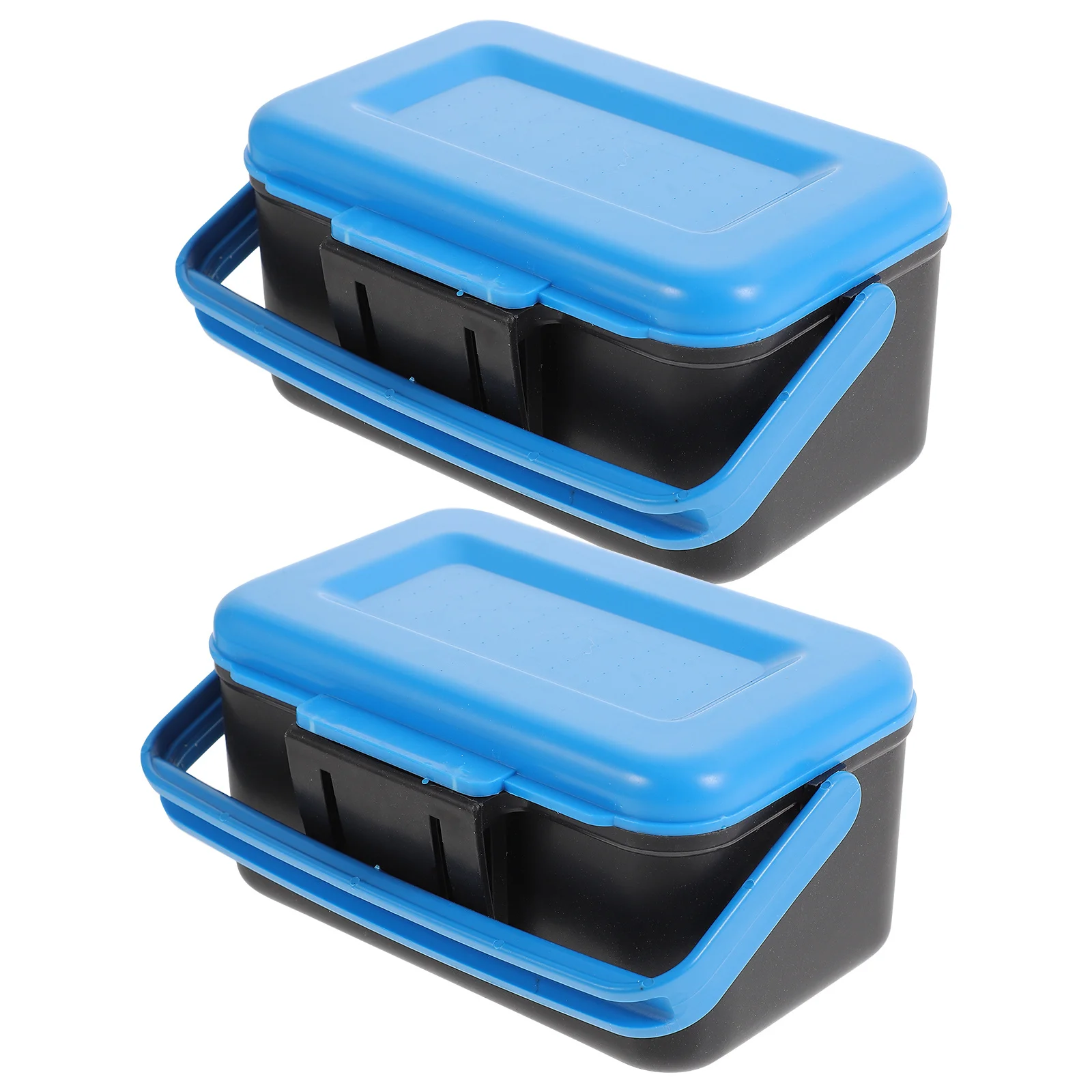 2 pçs caixa de isca de pesca resistente portátil organizador de equipamento com design de ventilação de ar para armazenamento de minhoca multi-função iscas caixa