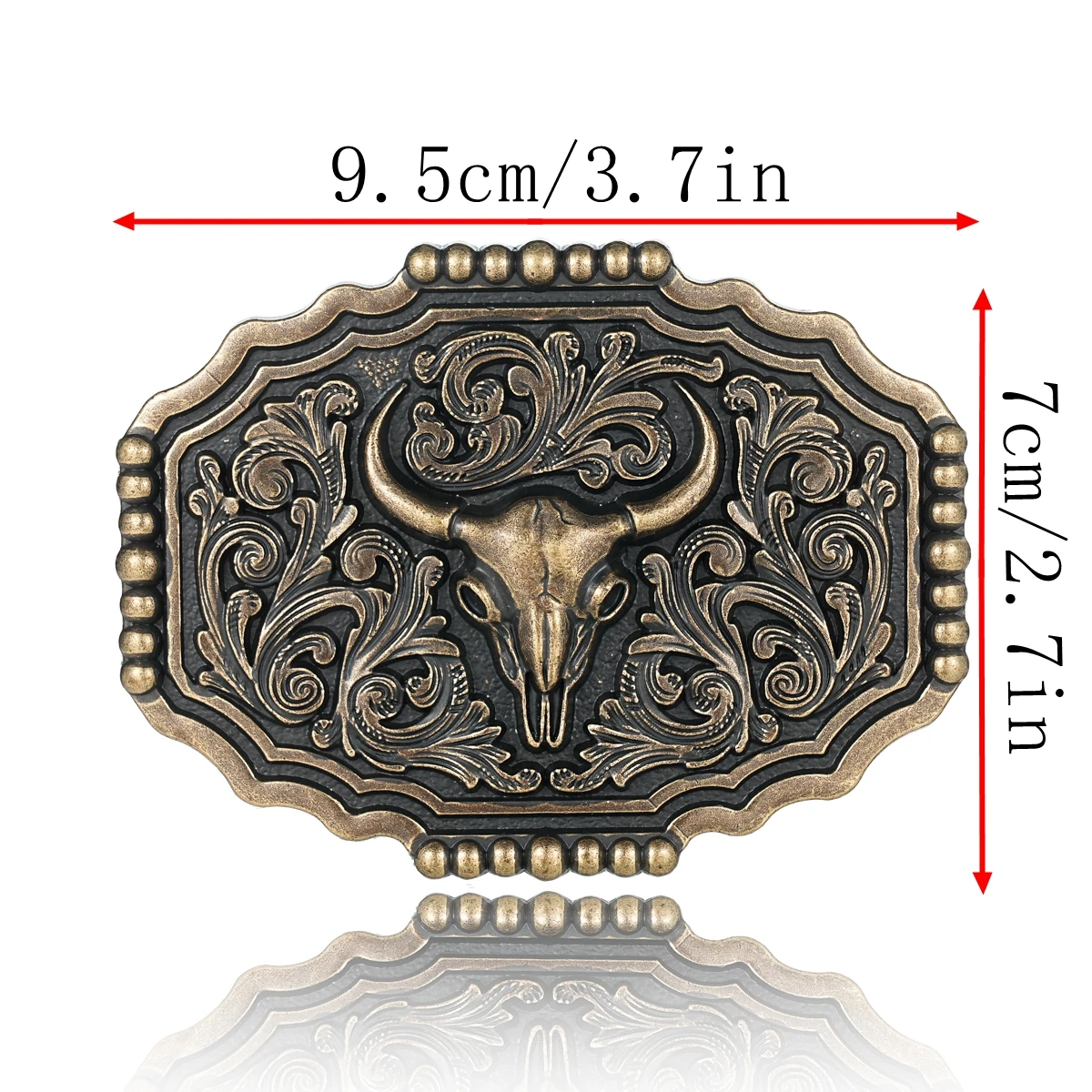 1 piece - Retro Western Buckle - Western Cowboy Style Belt Buckle - Metal Embossed Buckle