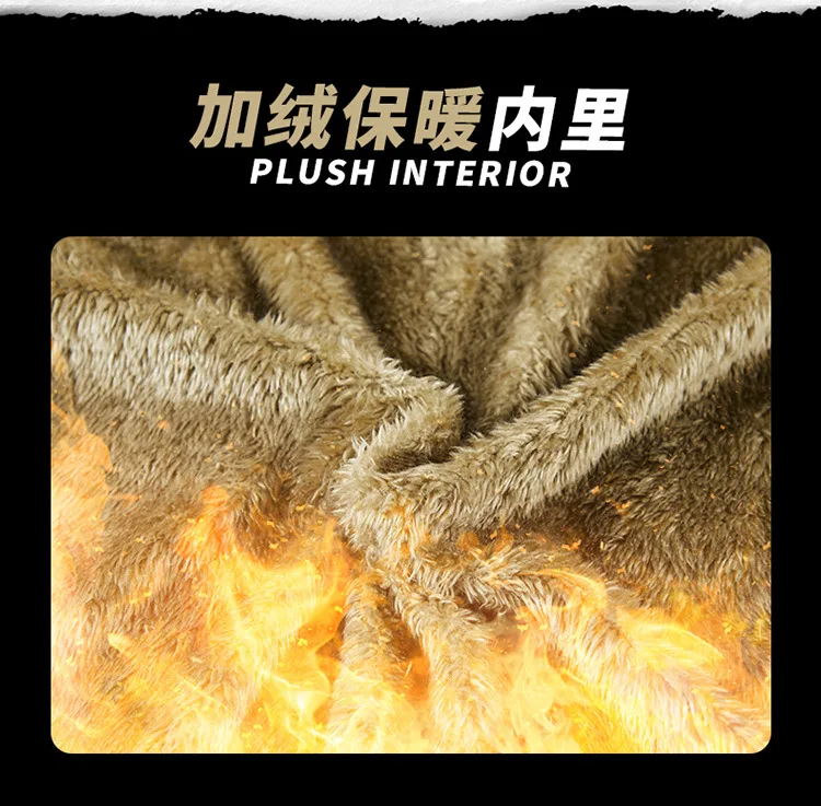 Winter Cotton-padded Men's Tooling Jacket Medium And Long Men's Large-size Coat Warm And Thicker
