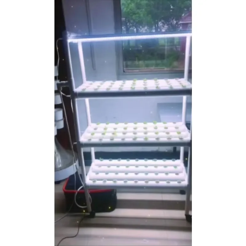 Mini Home Hydroponic Garden Greenhouse Smart 108 Holes NFT Kit  4 Layers 12 PVC Pipes NFT Hydroponics System With Light