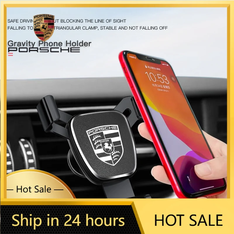 

Car Sticker For Porsche ABS Gravity Car Phone Holder Air Vent GPS Stand Accessories For Porsche Panamera Taycan 911 718 Macan C
