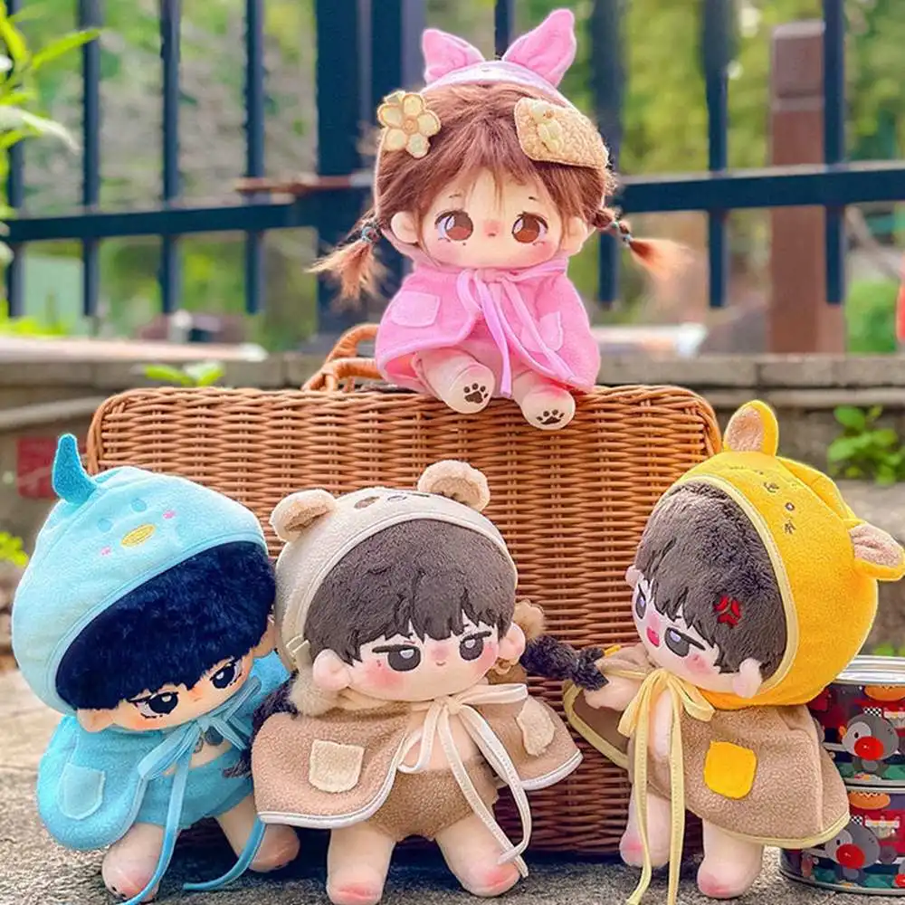 

Kawaii Hand-made Kawaii Shark Pig Bear Hoodie Cape Suit 20cmDoll Clothes Stuffed Gift Doll Accessories