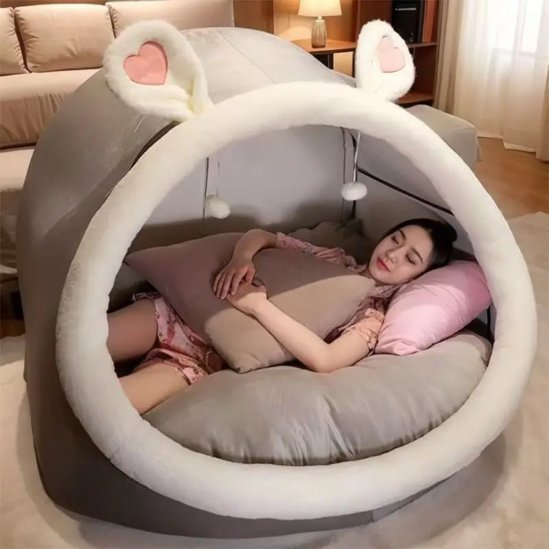 New giant cat nest tent, thickened human dog nest tent, lazy person nest living room sleeping bedroom, cute cartoon sofa tent