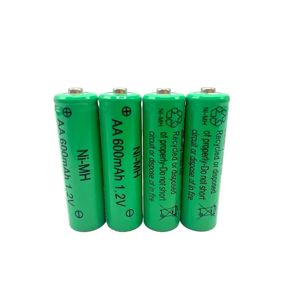 AA Rechargeable Battery 1.2V 600mAh Ni-MH Battery for Camera Electric Toys MP3/MP4 Flashlights Remote Controls Electric Shavers