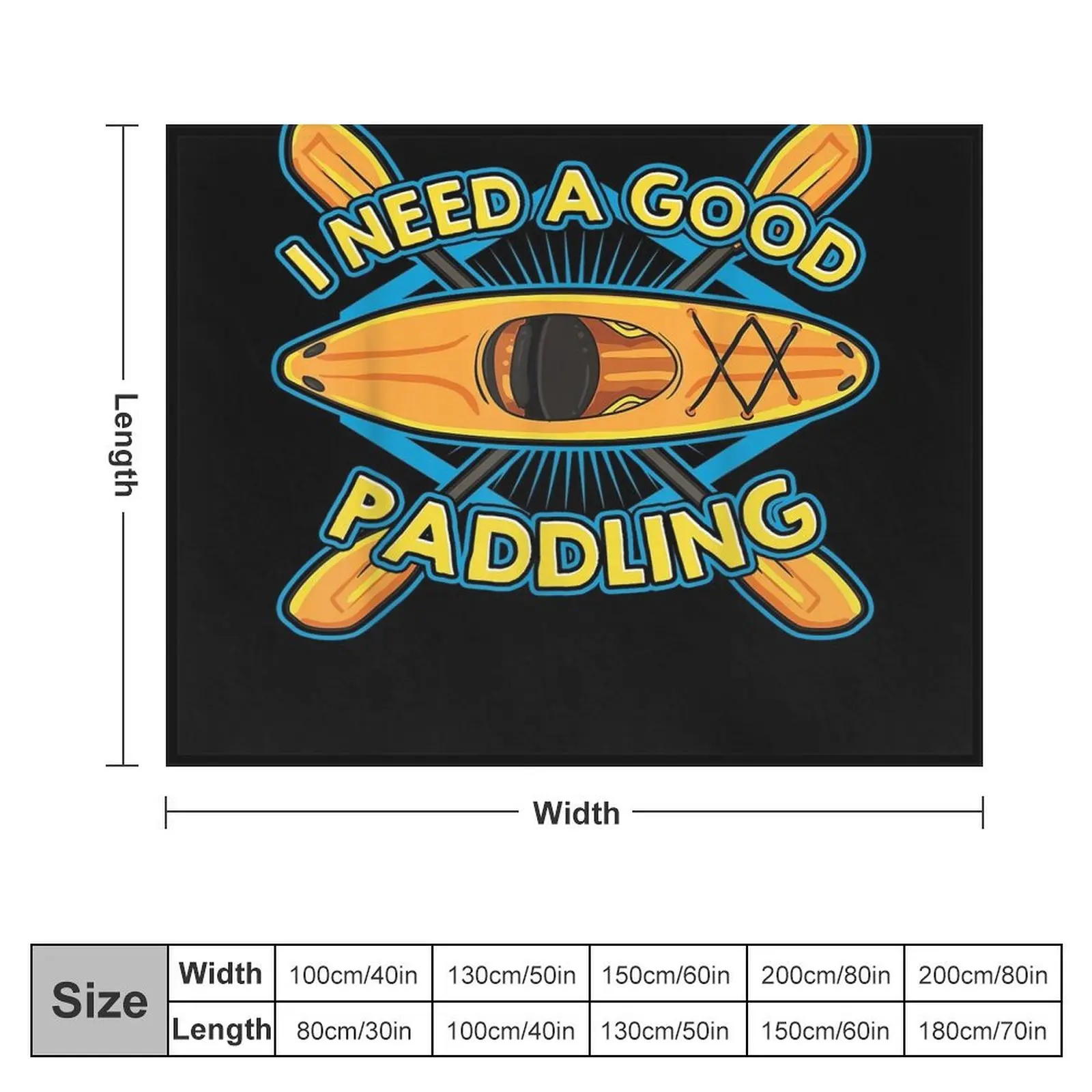 Funny Kayaker Kayaking Gift Kayak I Need A Good Paddling Throw Blanket Loose Thermal Decoratives Blankets