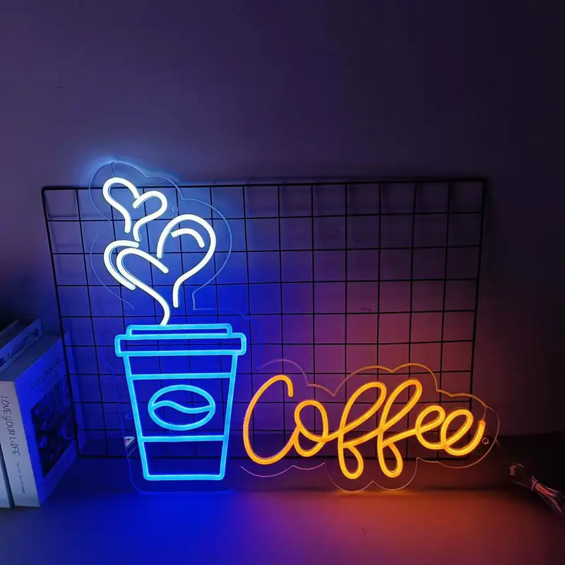 

Custom coffee neon logo Sign juice neon light room wall decoration shop advertising neon sign