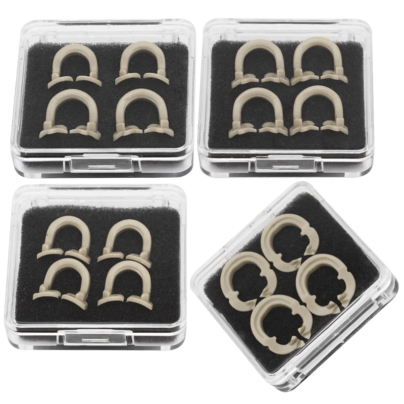 

4Pcs/Box Dental Rubber Dam Clamps Barrier Clip Separator Clamping Ring Molar Premolar Deciduous Teeth Clamp Dentistry Material