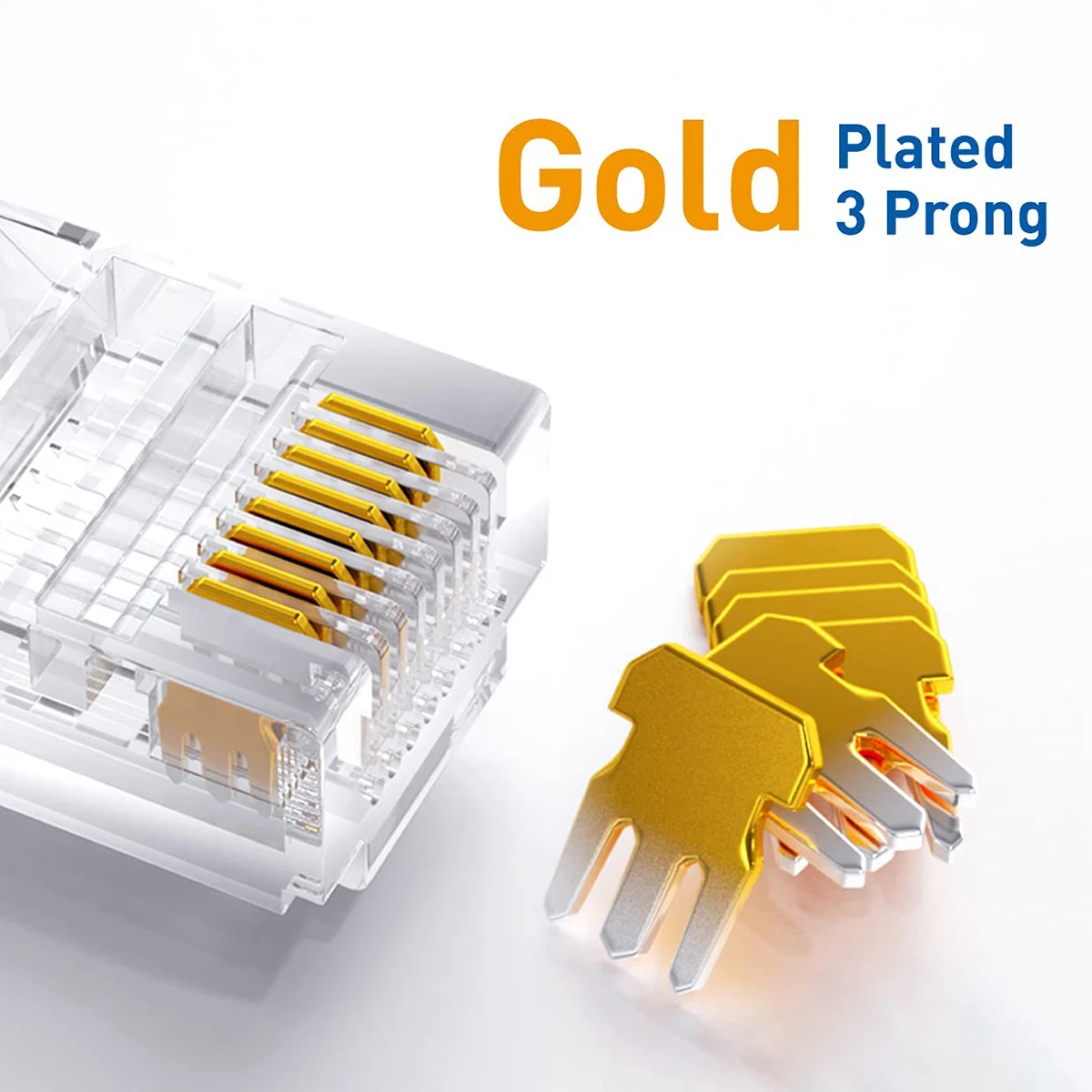 Tools 100Pcs Cat6 / Cat5E RJ45 Pass Through Connector Bundle with Crimping Tool