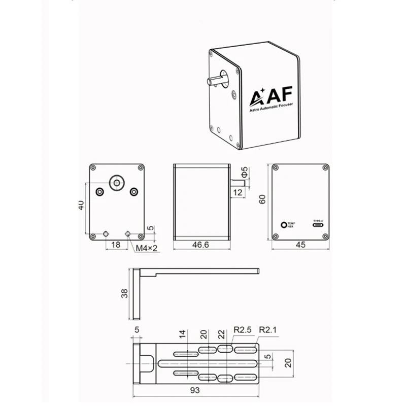 AAF Autofocus System for Astrophotography Electric Automatic Focuser for Deep Celestial and Planetary Imaging-ABWY