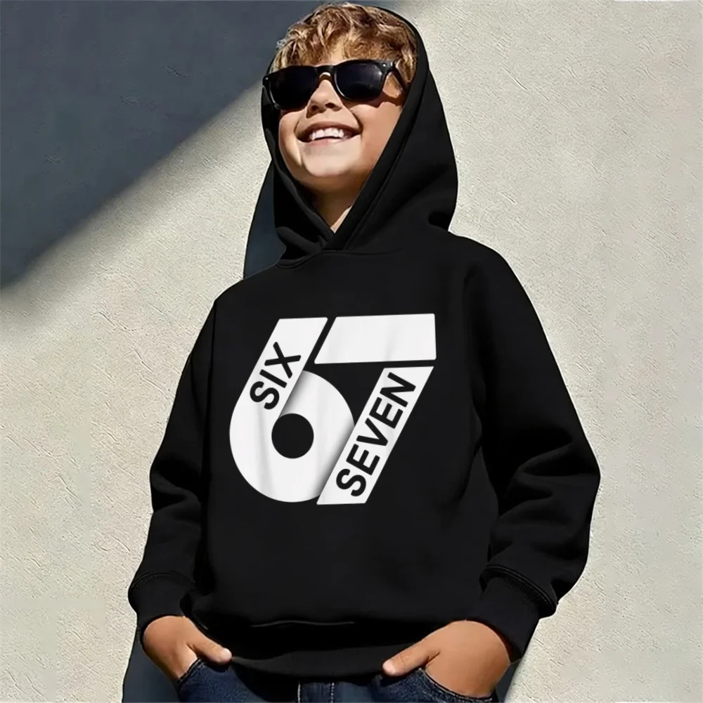 

Новая модная толстовка с 3D-принтом «67» и новогодним деревом, забавный узор, для мальчиков, праздничная толстовка, детские рождественские топы