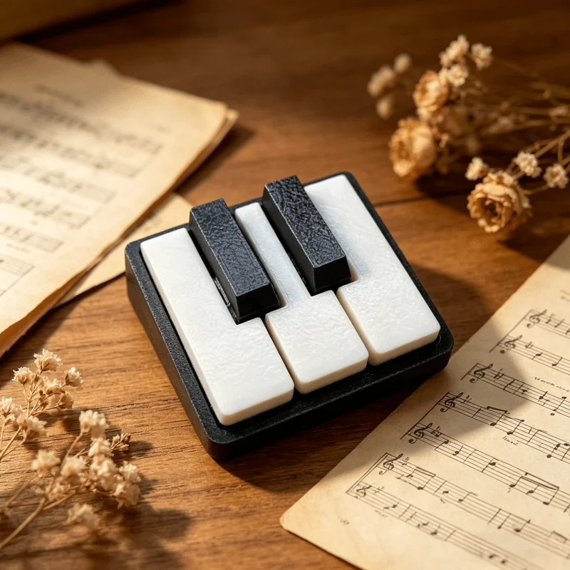 3D Printed PLA Piano Keyboard Clicker -Press-Type Relax Fidget Figurine Suitable for Office Desk,Party Games,Musical Key Presser