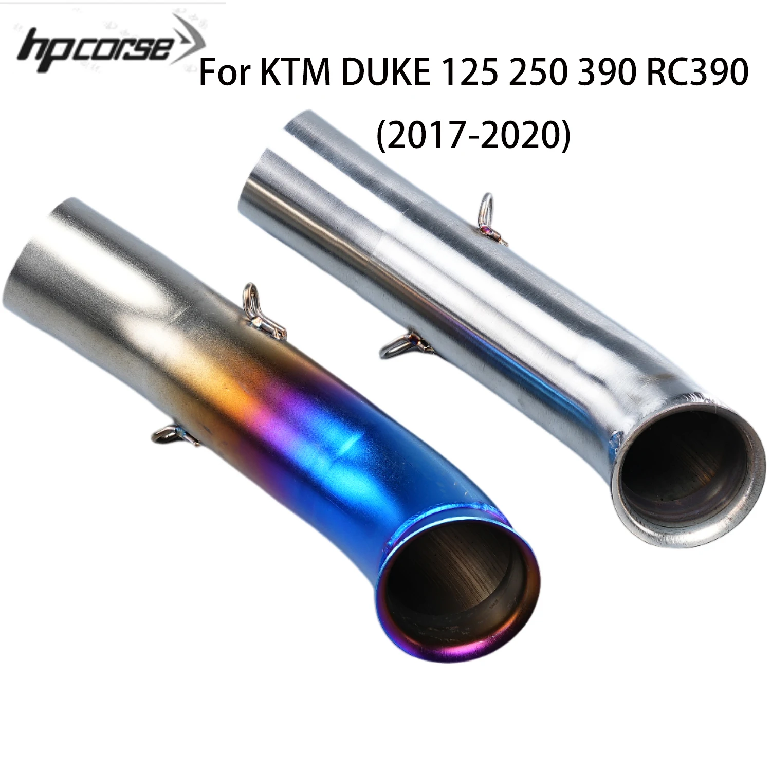 For KTM390 DUKE390 DUKE 125 200 250 390 RC390 2017 - 2020 Motorcycle GP Exhaust System Escape Modify Middle Tube Link Pipe 51mm
