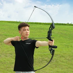 30/40/50lbs Professional Hunting Bow Fishing Archery Alloy Straight Bow For Outdoor Hunting Shooting Practice Arrows Accessories