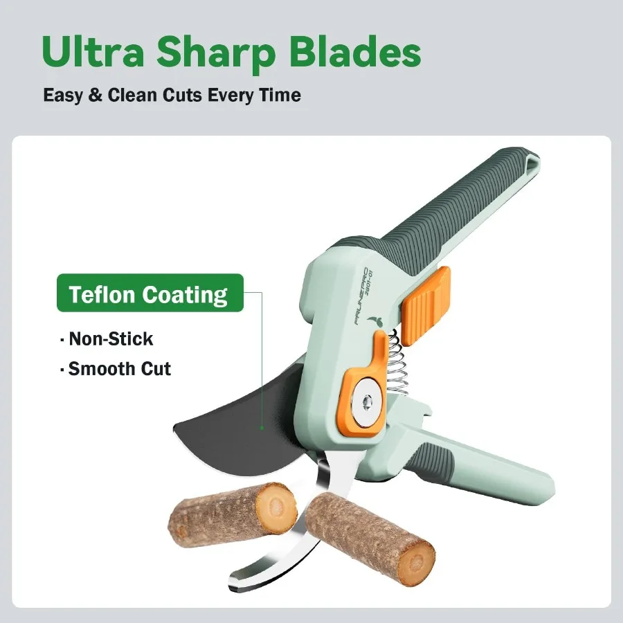 Professional Bypass Hand Pruner for Gardening with Up to 1 Inch Cut Capacity Sharp Stainless Steel Blade Garden Scissors for Tr