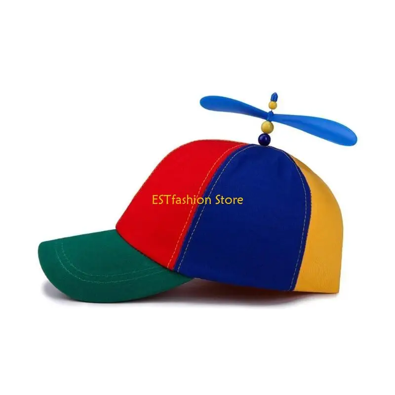 

Y5GC Outdoor Propeller Baseball Caps+Bow Tie Set Christmas Performances Hat Hiphop Cycling Duckbill Caps for Boy Kids Unisex