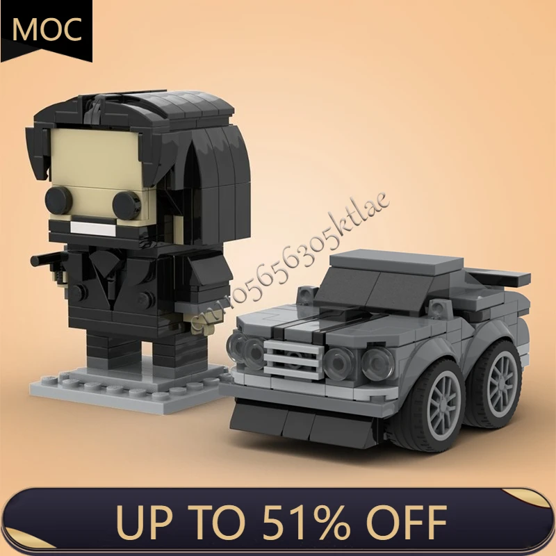

311 PCS MOC Famous Movie Series Characters And His Cars Model Building Block Bricks DIY Creative Educational Toy Halloween Gift