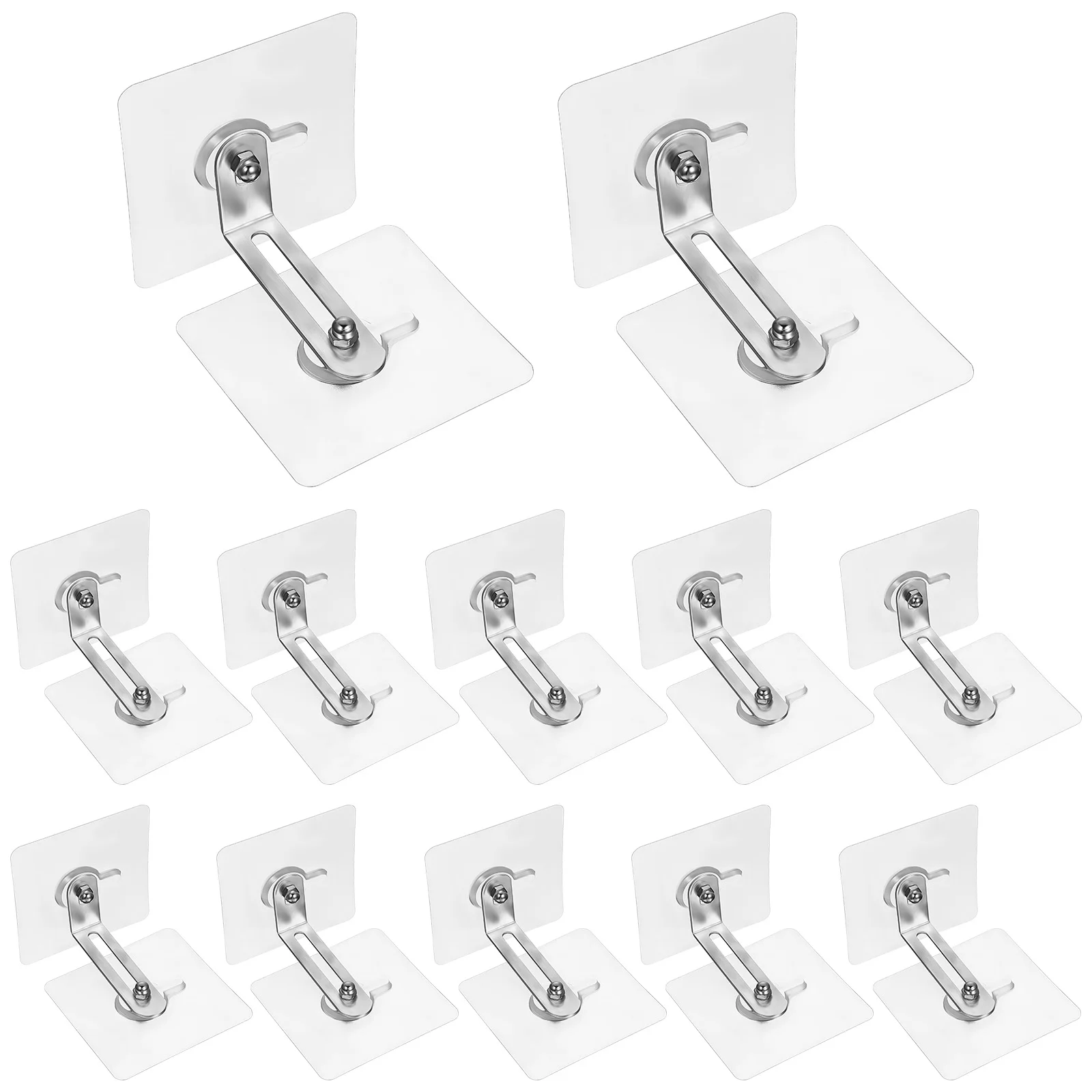 

12 Pcs 6cm Metal Cabinet Holder Child Baby Coat Hangers Anti Tip Wall Anchor Acrylic Furniture Anchors Kit