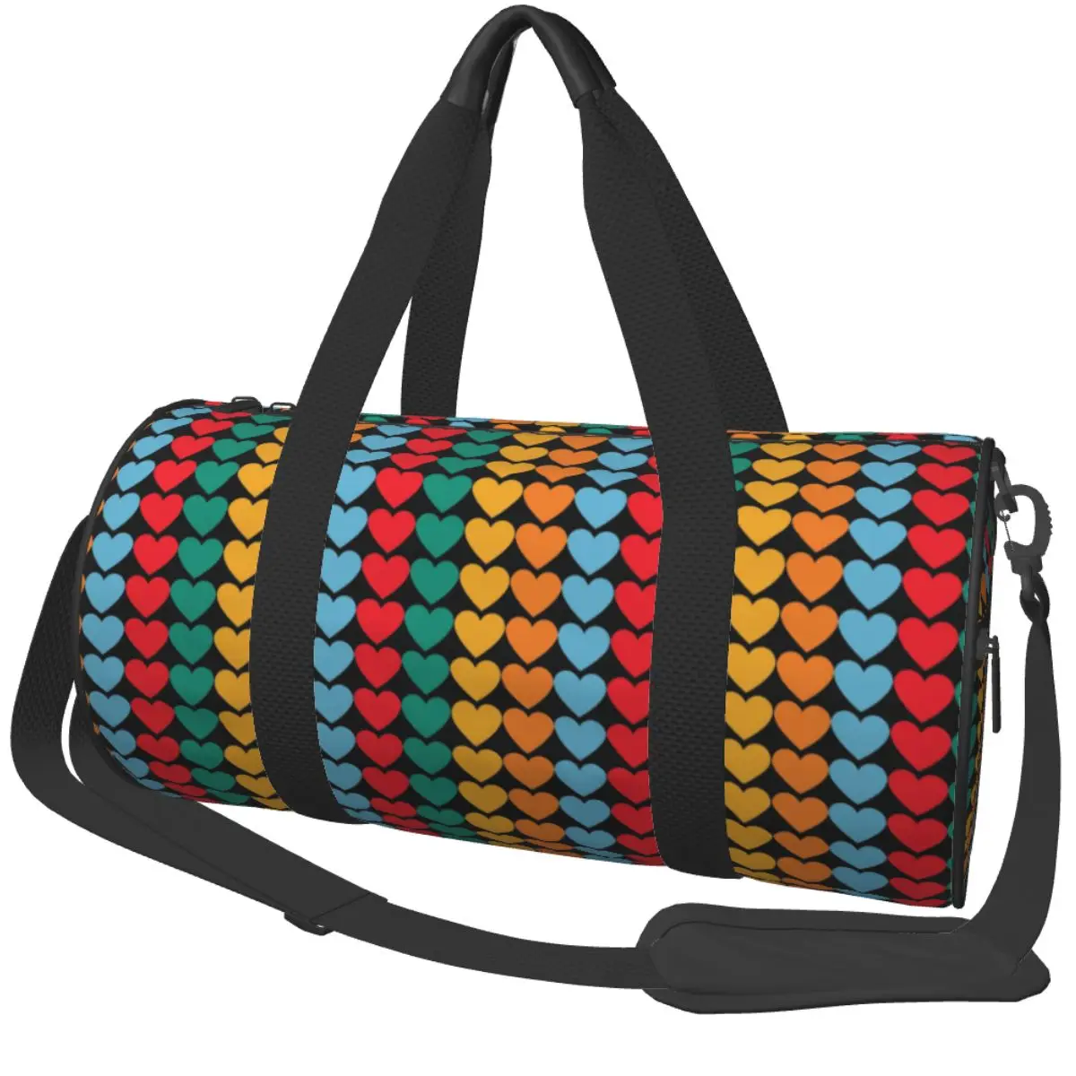 

Darjeeling Limited Hearts Colour Palette Sports Bags Travel Training Gym Bag Large Handbags Male Female Weekend Fitness Bag